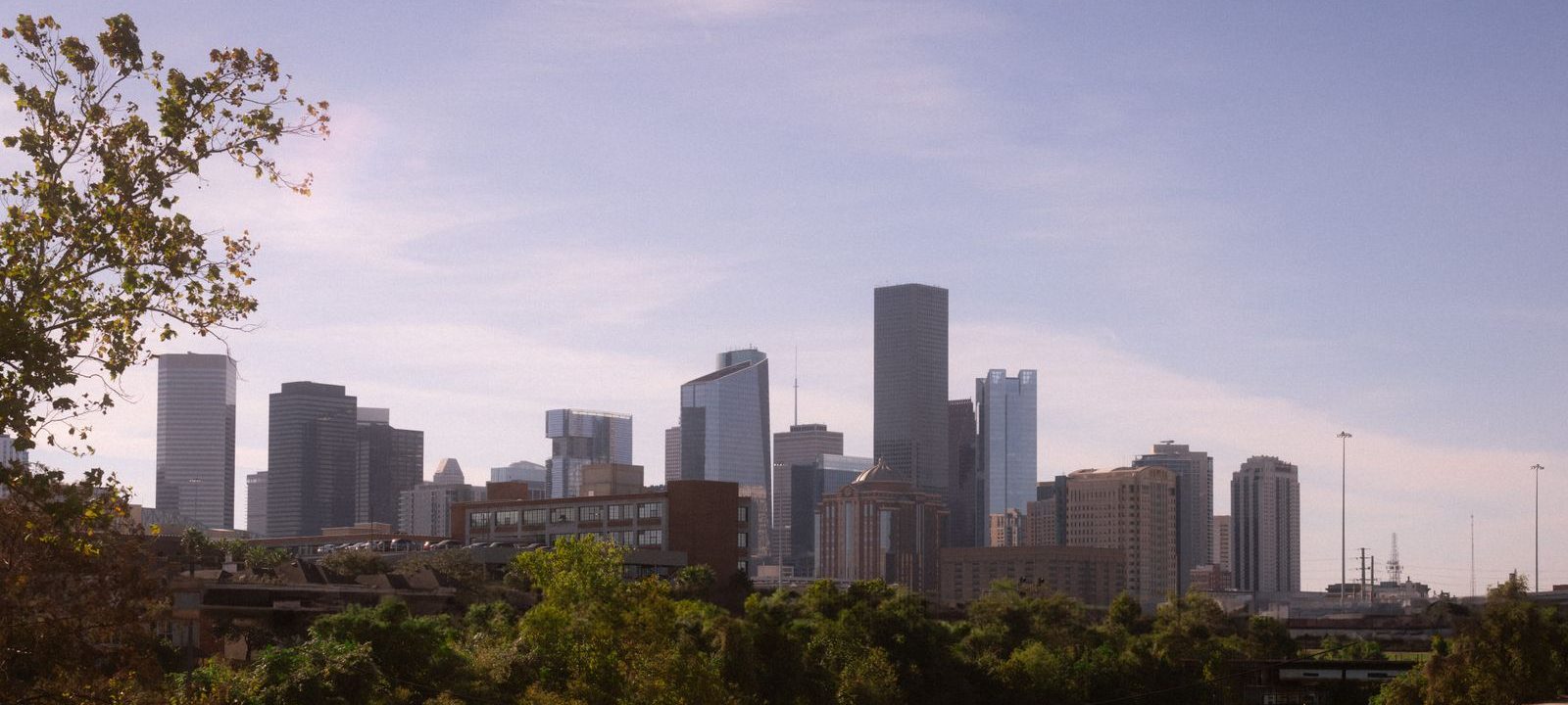 The downtown Houston skyline